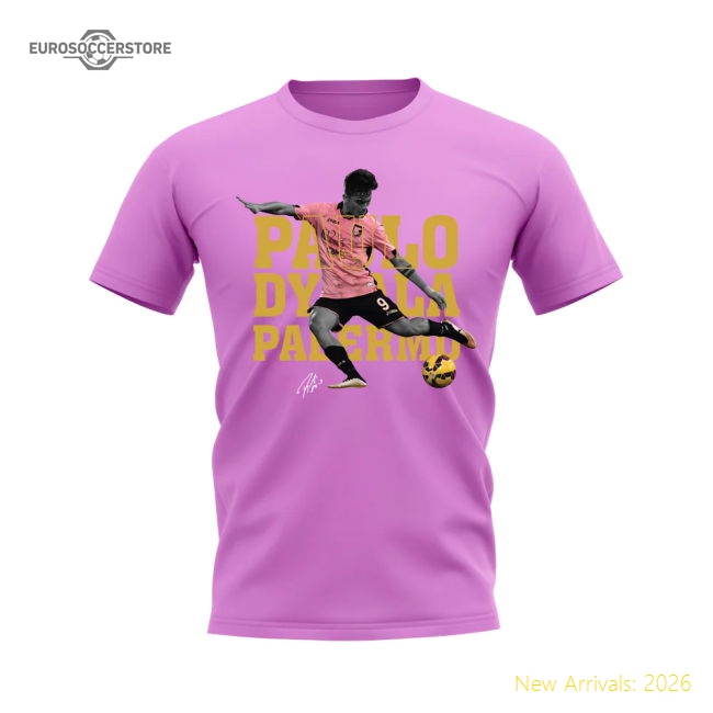 Paulo Dybala Palermo Player Tee (Pink)-Football Shirts Shop