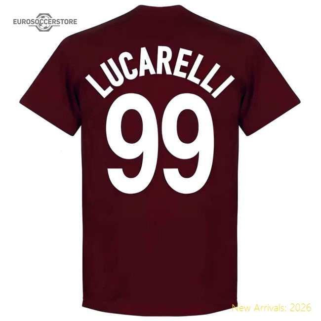 Livorno Lucarelli 99 Team T-Shirt - Maroon-Football Shirts Shop