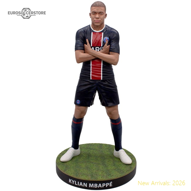 Paris Saint Germain FC Football's Finest Kylian Mbappe Premium 60cm Statue-Football Shirts Shop