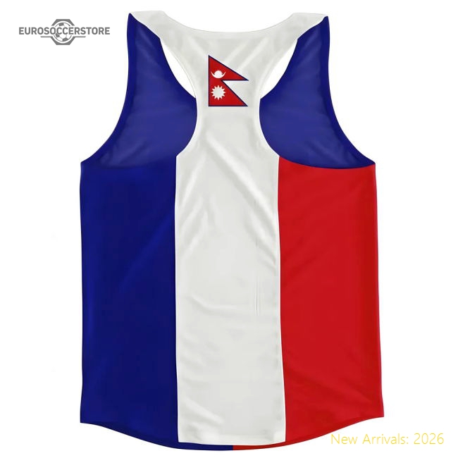 Nepal Flag Running Vest-Football Shirts Shop