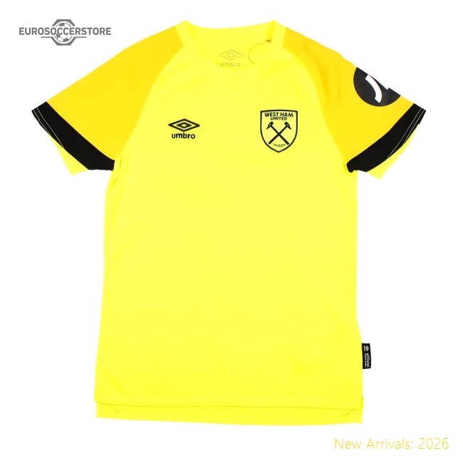 2023-2024 West Ham Change Goalkeeper Shirt (Yellow) - Kids-Football Shirts Shop