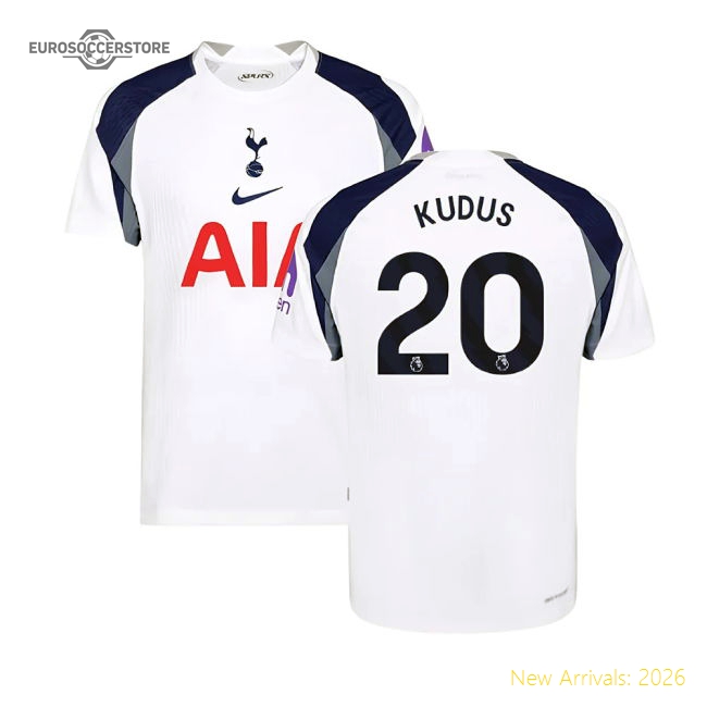 2025-2026 Tottenham Hotspur Authentic Home Shirt (Kudus 20)-Football Shirts Shop