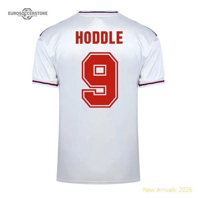 Score Draw England World Cup 1982 Home Shirt (Hoddle 9)-Football Shirts Shop
