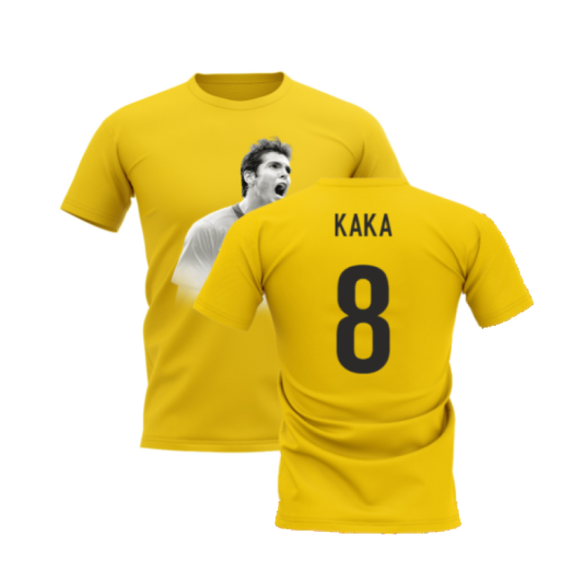 Kaka Legend T-Shirt (Yellow) (Kaka 8)-Football Shirts Shop