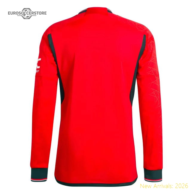 2023-2024 Man Utd Long Sleeve Home Shirt-Football Shirts Shop