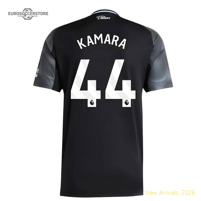 2025-2026 Aston Villa Away Shirt (Kamara 44)-Football Shirts Shop
