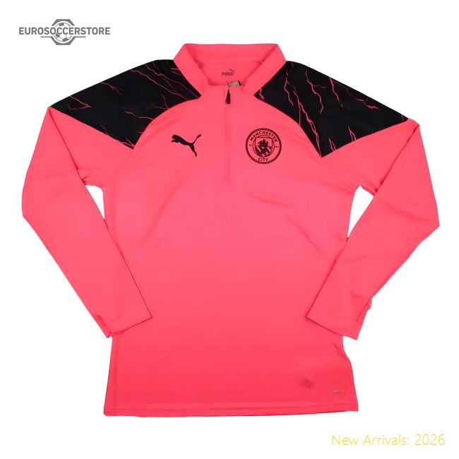 2023-2024 Man City Training Half Zip Top (Sunset Glow)-Football Shirts Shop