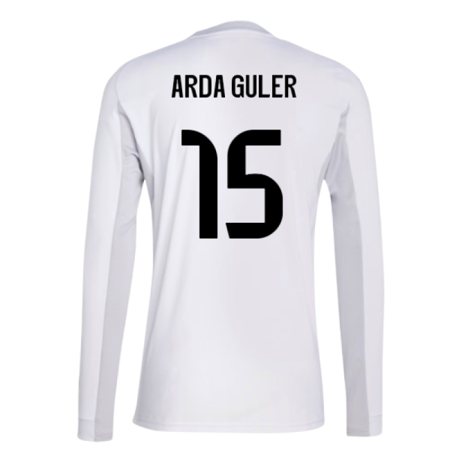 2025-2026 Real Madrid Long Sleeve Home Shirt (Arda Guler 15)-Football Shirts Shop