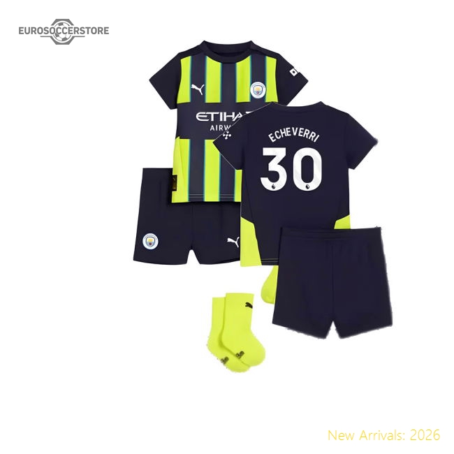 2024-2025 Man City Away Baby Kit (Echeverri 30)-Football Shirts Shop
