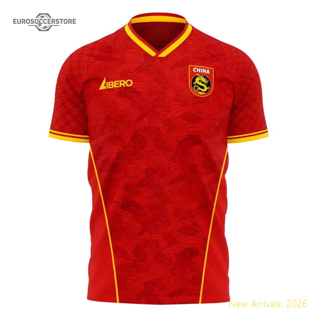 China 2025-2026 Home Concept Football Kit (Libero) - Baby-Football Shirts Shop