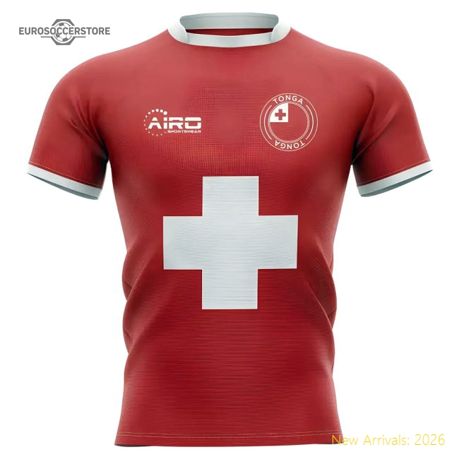 2025-2026 Tonga Flag Concept Rugby Shirt-Football Shirts Shop