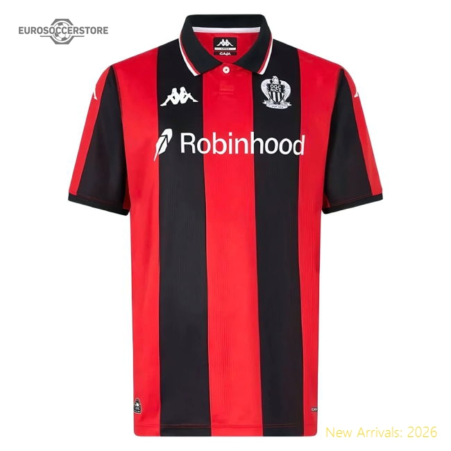 2025-2026 OGC Nice Home Shirt (Your Name)-Football Shirts Shop