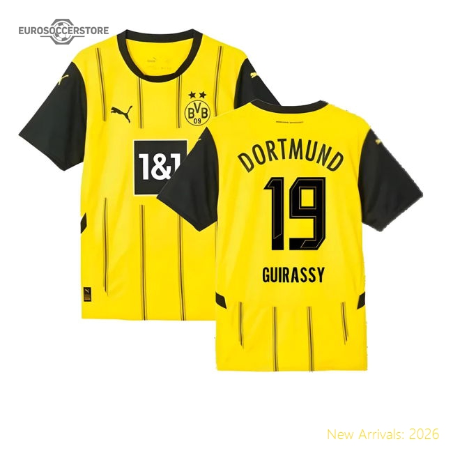 2024-2025 Borussia Dortmund Home Shirt (Guirassy 19)-Football Shirts Shop