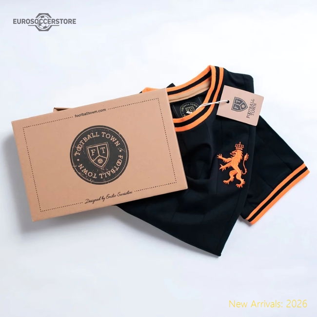 Vintage Holland De Leeuw Black Soccer Jersey-Football Shirts Shop