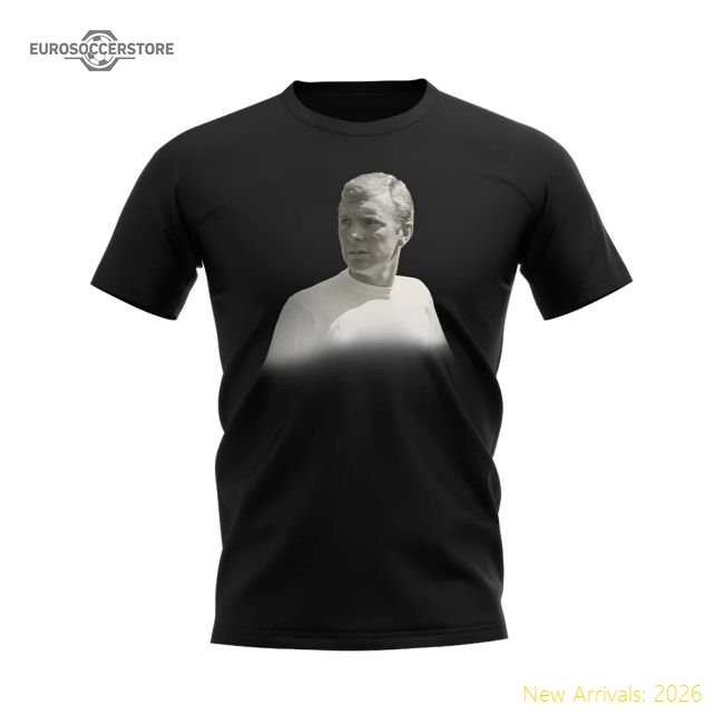 Bobby Moore England Legend T-Shirt (Black)-Football Shirts Shop