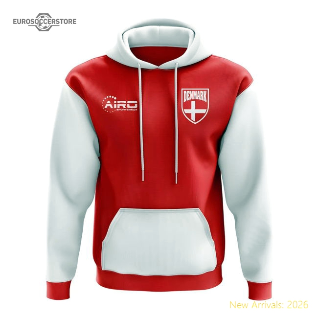 Denmark Concept Country Football Hoody (Red)-Football Shirts Shop