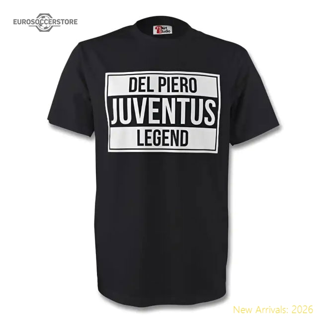 Alessandro Del Piero Juventus Legend Tee (black)-Football Shirts Shop