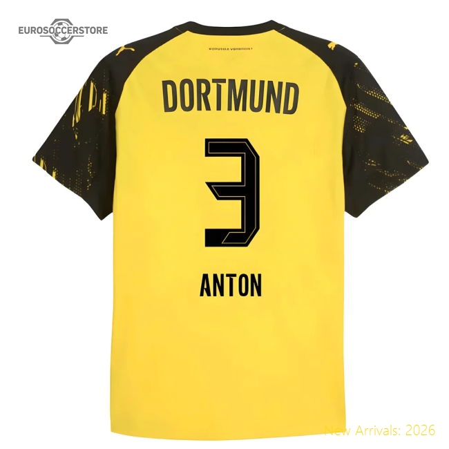 2025-2026 Borussia Dortmund Authentic Home Shirt (Anton 3)-Football Shirts Shop
