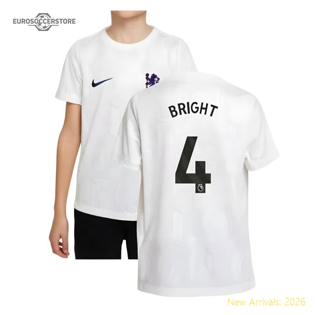 2025-2026 Chelsea Pre-Match Shirt (White) - Kids (Bright 4)-Football Shirts Shop