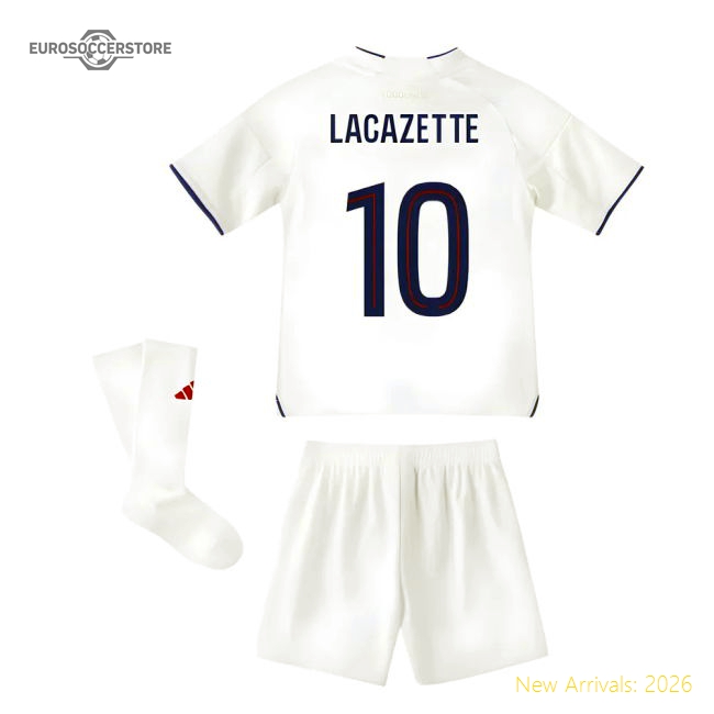 2025-2026 Olympique Lyon Home Mini Kit (Lacazette 10)-Football Shirts Shop