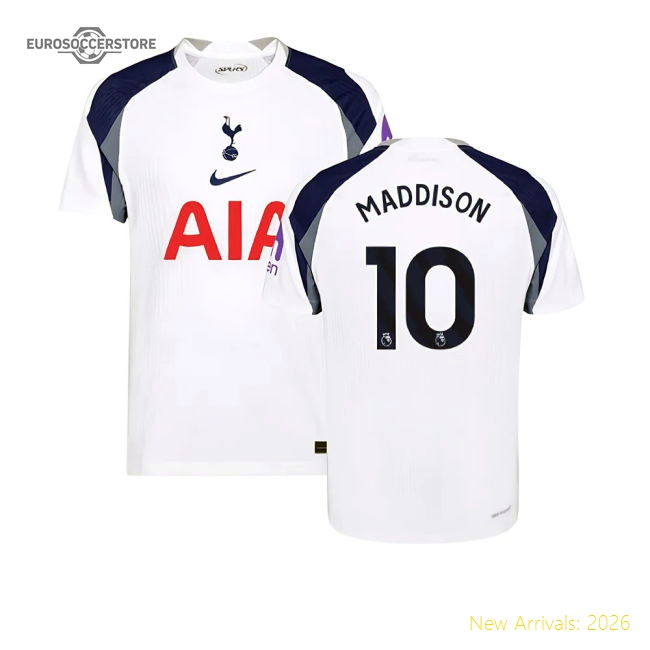 2025-2026 Tottenham Hotspur Authentic Home Shirt (Maddison 10)-Football Shirts Shop