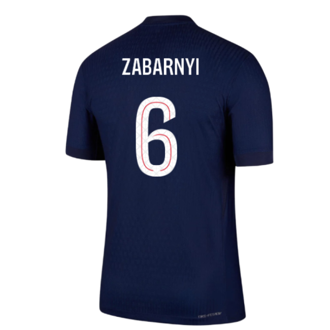 2025-2026 PSG Home Dri-Fit ADV Authentic Shirt (Zabarnyi 6)-Football Shirts Shop