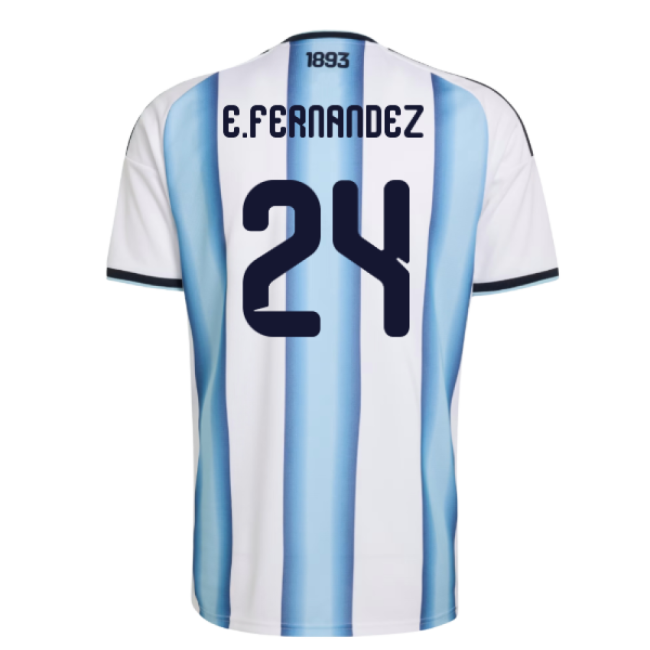 2026-2027 Argentina Home Shirt (E.Fernandez 24)-Football Shirts Shop