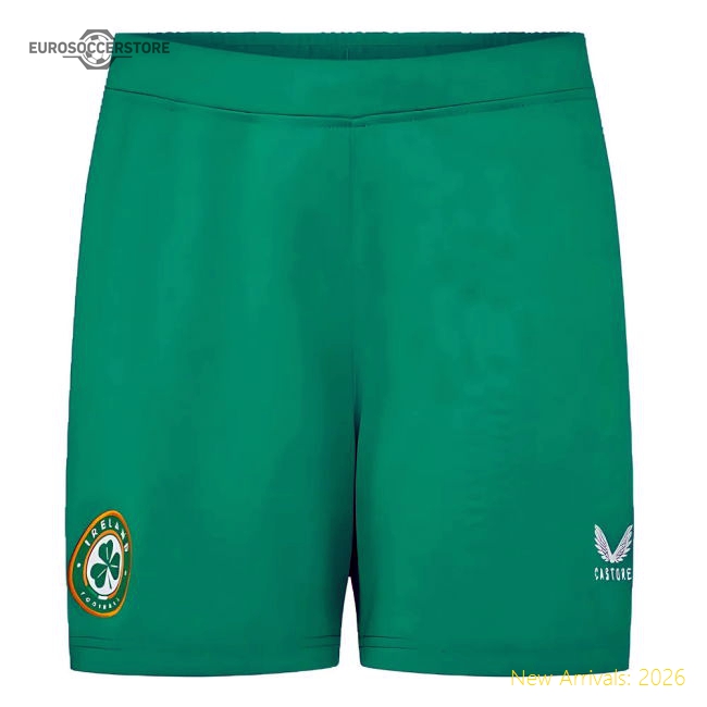 2023-2024 Republic of Ireland Away Shorts (Green)-Football Shirts Shop
