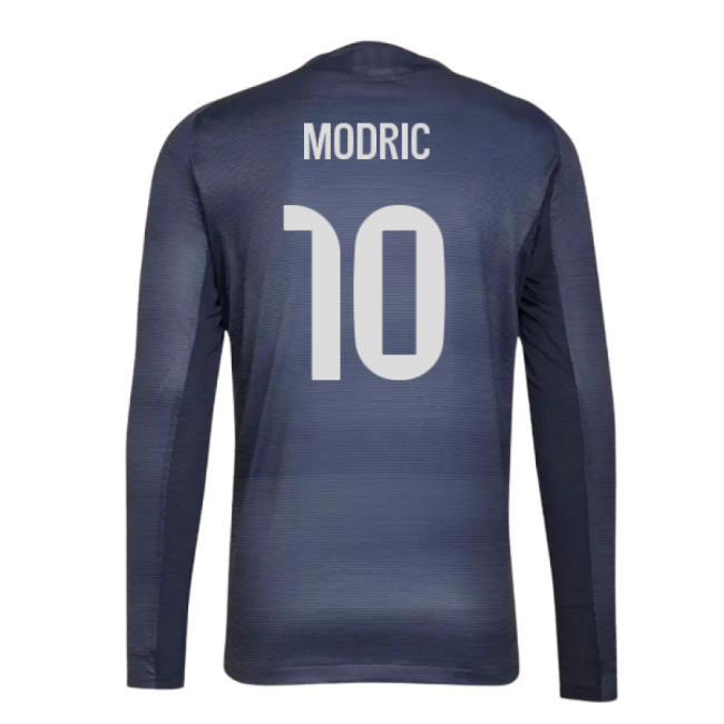 2025-2026 Real Madrid Authentic Long Sleeve Away Shirt (Modric 10)-Football Shirts Shop