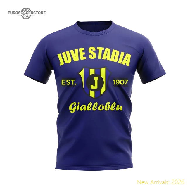 Juve Stabia Established Football T-Shirt (Navy)-Football Shirts Shop