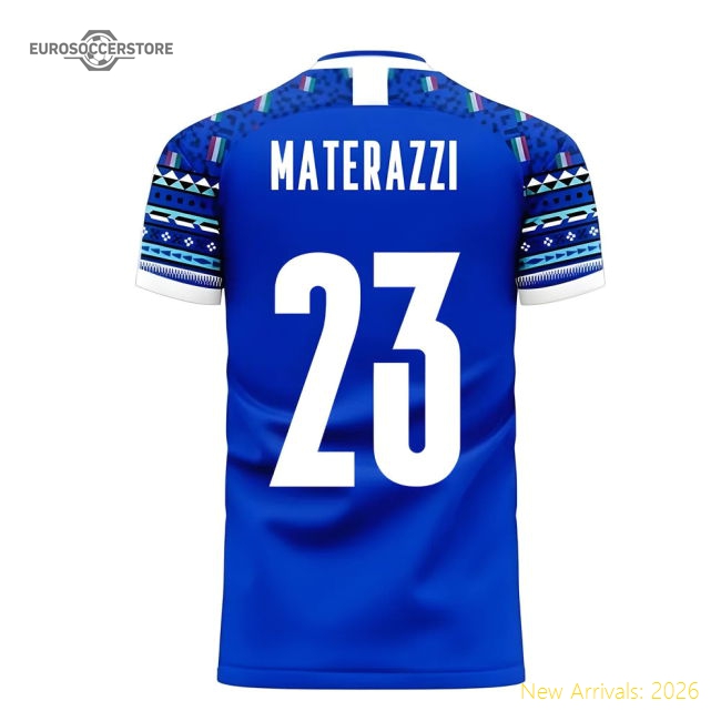 Italy 2025-2026 Home Concept Football Kit (Libero) (MATERAZZI 23)-Football Shirts Shop