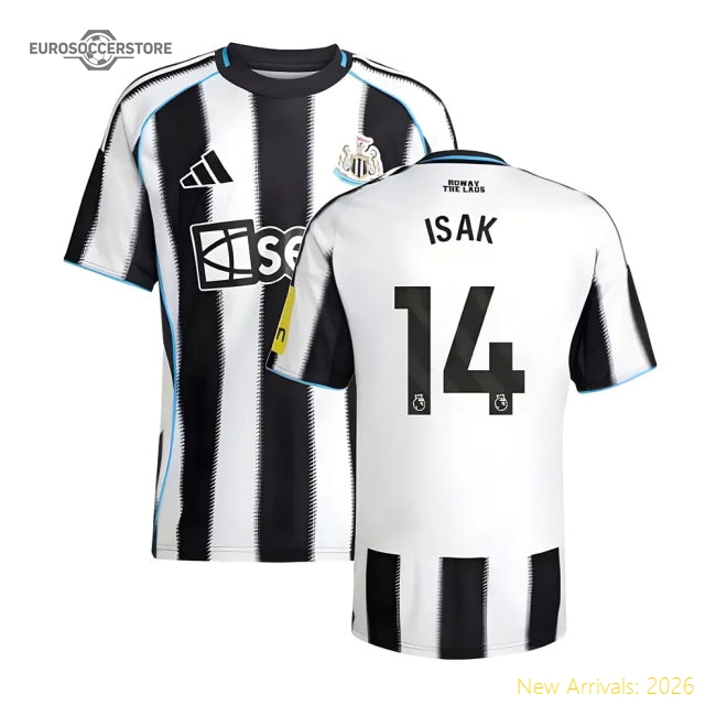 2025-2026 Newcastle Home Shirt (Isak 14)-Football Shirts Shop