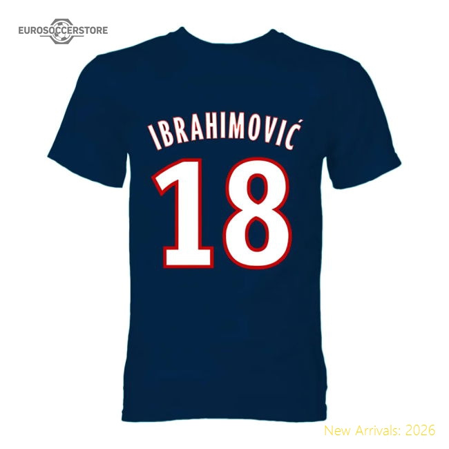 Zlatan Ibrahimovic PSG Hero T-Shirt (Navy)-Football Shirts Shop