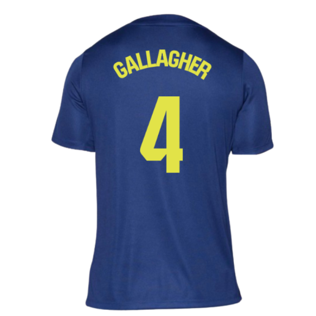 2025-2026 Atletico Madrid Pre-Match Shirt (Blue-Yellow) (Gallagher 4)-Football Shirts Shop