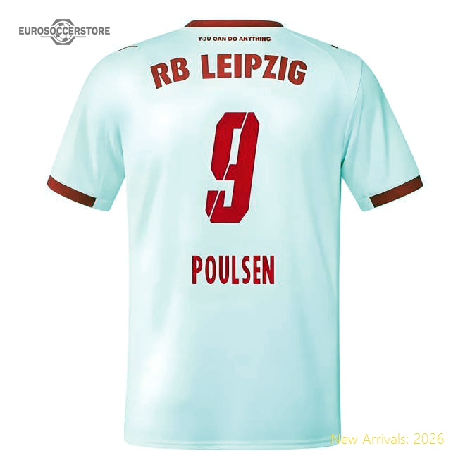 2025-2026 Red Bull Leipzig Home Shirt (Poulsen 9)-Football Shirts Shop