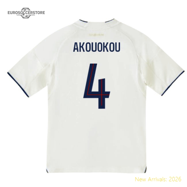 2025-2026 Olympique Lyon Home Shirt (Kids) (Akouokou 4)-Football Shirts Shop