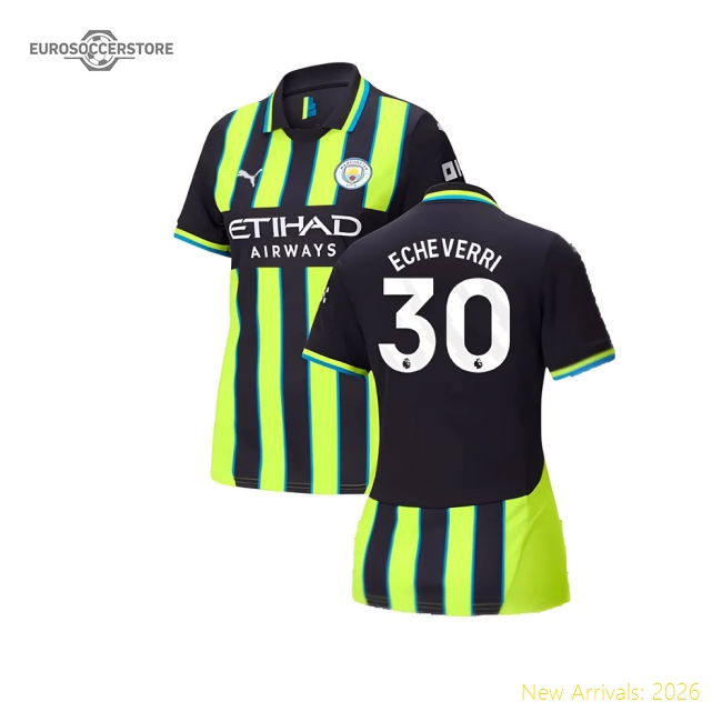 2024-2025 Man City Away Shirt (Womens) (Echeverri 30)-Football Shirts Shop