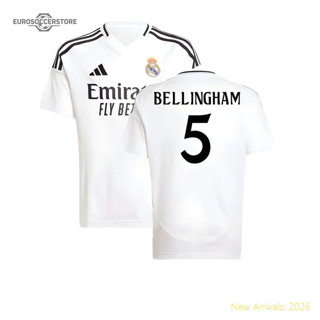 2024-2025 Real Madrid Home Shirt (Kids) (Bellingham 5)-Football Shirts Shop