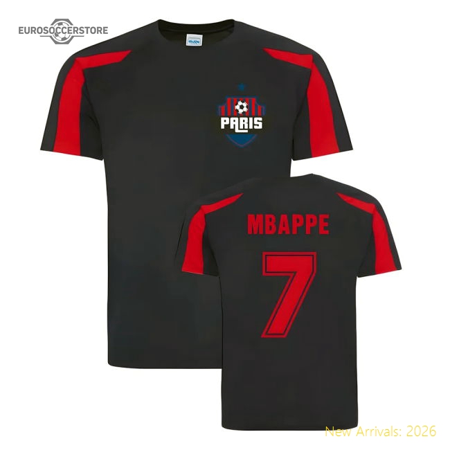 Kylian Mbappe Paris Sports Training Jersey (Navy)-Football Shirts Shop