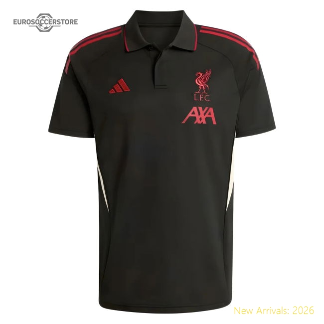 2025-2026 Liverpool Polo Shirt (Black)-Football Shirts Shop