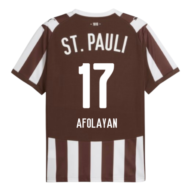 2025-2026 St Pauli Home Shirt (Afolayan 17)-Football Shirts Shop