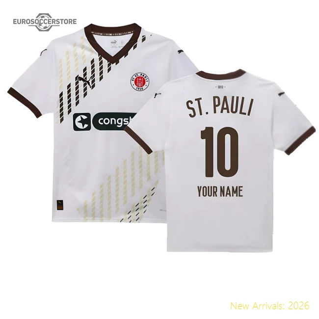 2024-2025 St Pauli Away Shirt (Your Name)-Football Shirts Shop