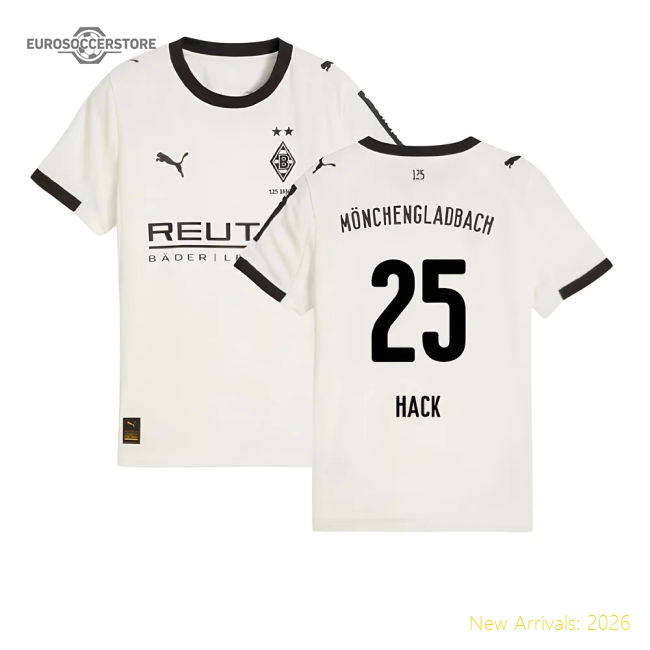 2025-2026 Borussia MGB Home Shirt (Kids) (Hack 25)-Football Shirts Shop