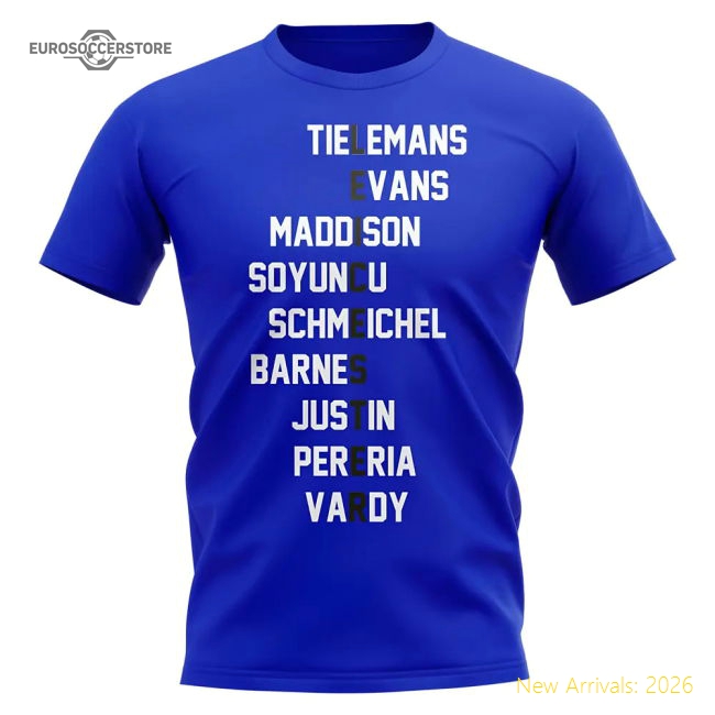 Leicester Team T-Shirt (Blue)-Football Shirts Shop