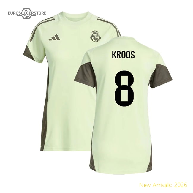 2025-2026 Real Madrid Training Jersey (Almost Lime) - Womens (Kroos 8)-Football Shirts Shop