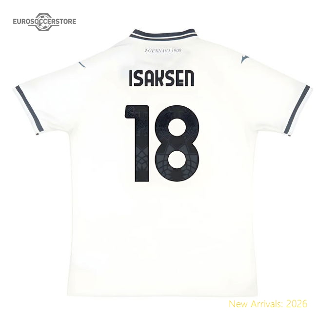 2025-2026 Lazio Away Shirt (Isaksen 18)-Football Shirts Shop