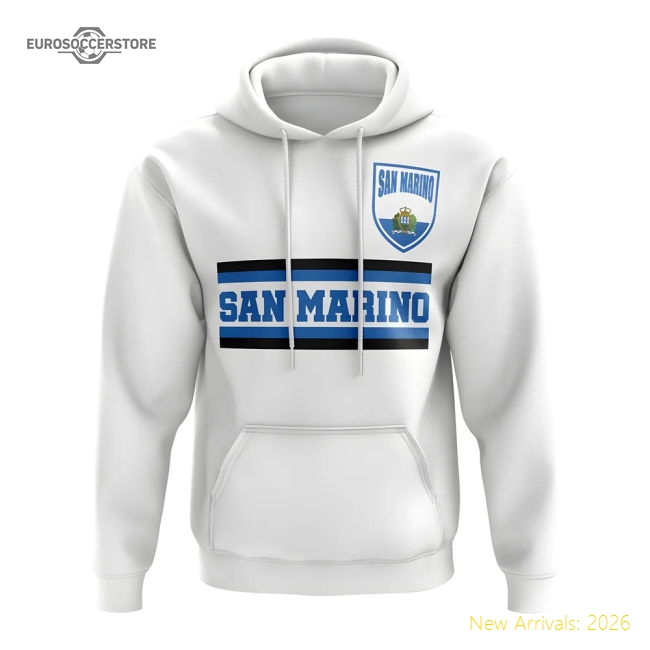 San Marino Core Football Country Hoody (White)-Football Shirts Shop