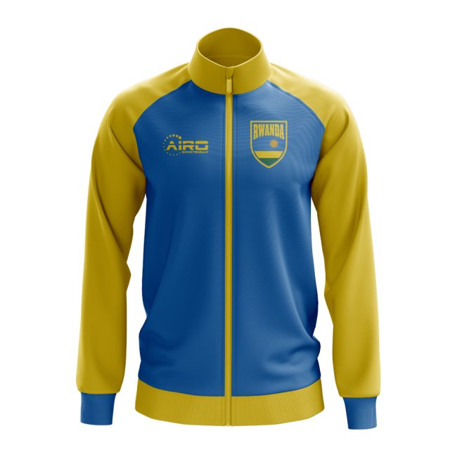 Rwanda Concept Football Track Jacket (Blue) - Kids-Football Shirts Shop