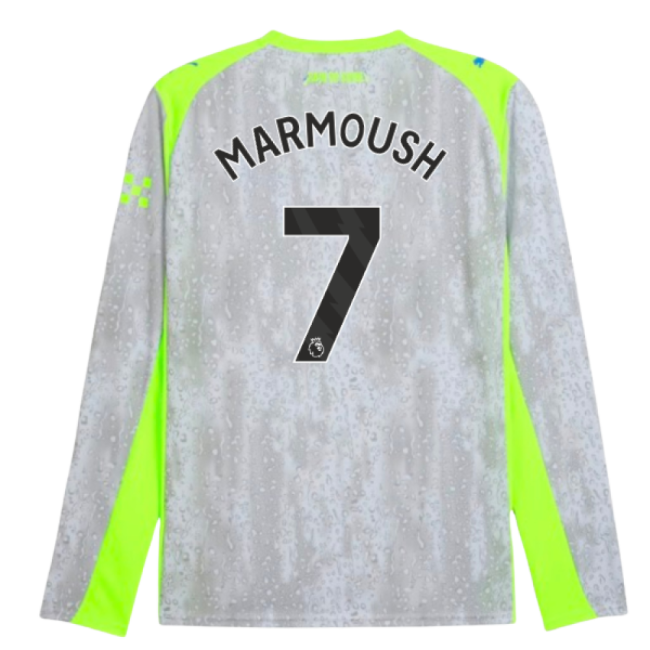 2025-2026 Man City Long Sleeve Third Shirt (Marmoush 7)-Football Shirts Shop