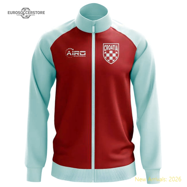 Croatia Concept Football Track Jacket (Red) - Kids-Football Shirts Shop